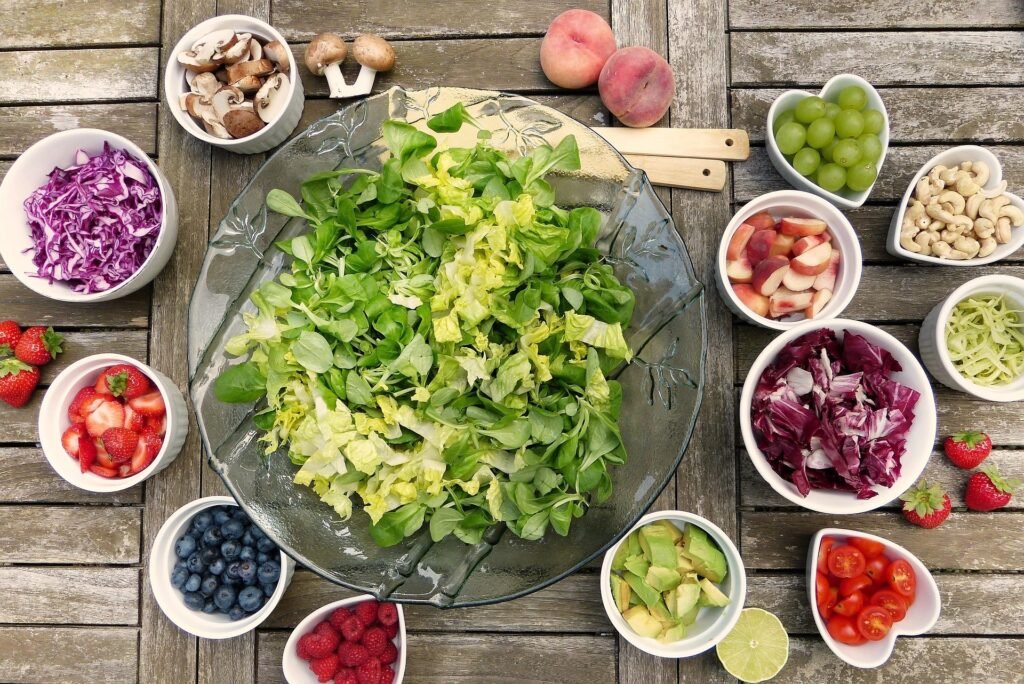 salad with many ingredients